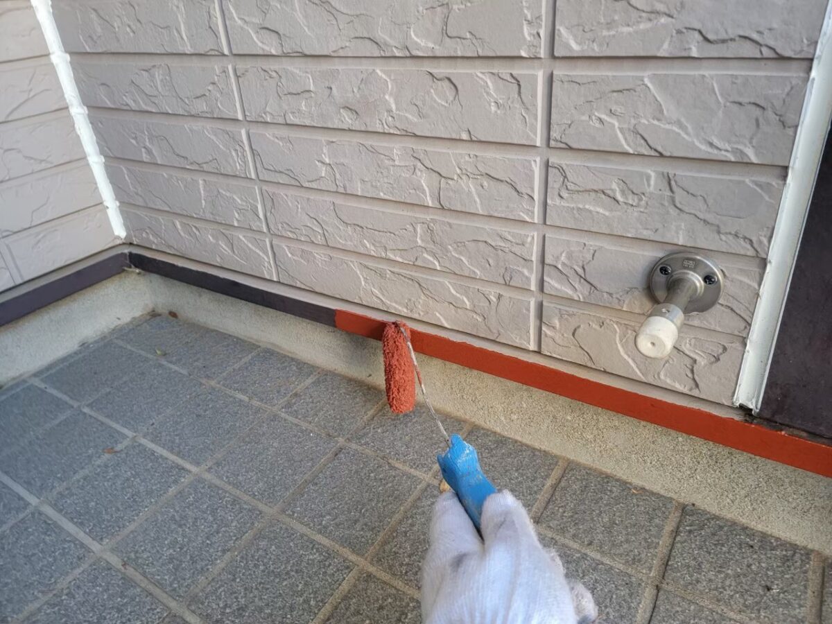 東京都練馬区　外壁塗装工事　水切り塗装　鉄部塗装の流れについて