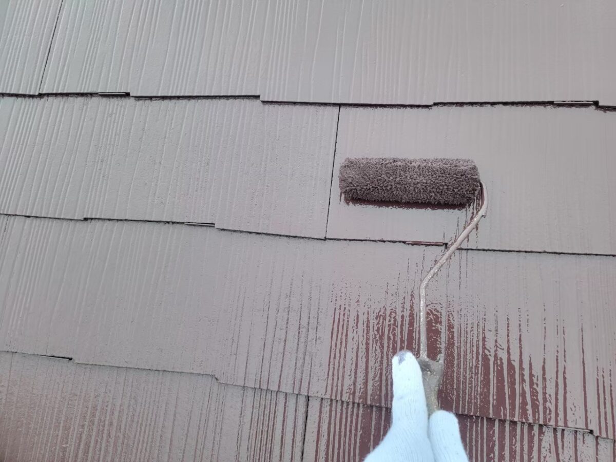 東京都練馬区　屋根塗装工事　スレートの仕上げ塗装を行いました！