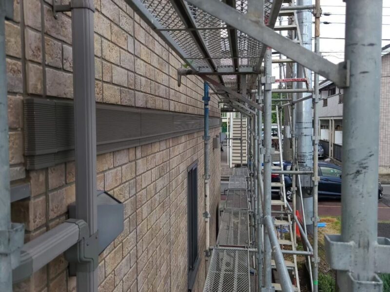 東京都立川市　マンション外壁塗装工事　窯業系サイディングのクリア塗装