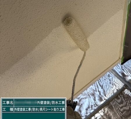 通路天井の上塗り 塗膜剥離にはご注意ください！｜東京都武蔵野市吉祥寺